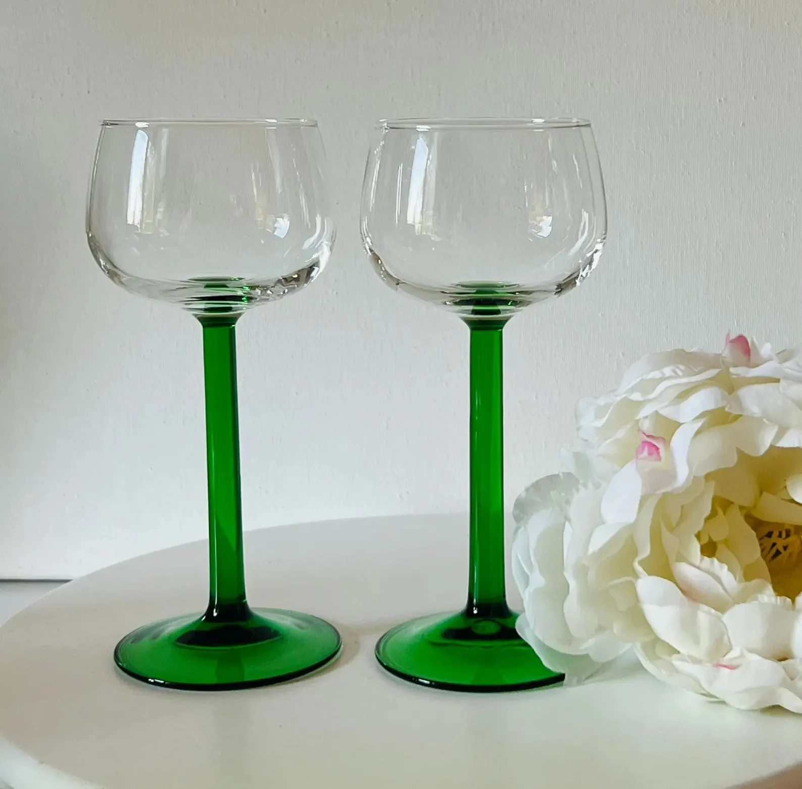 Luminarc Green Wine Glasses
