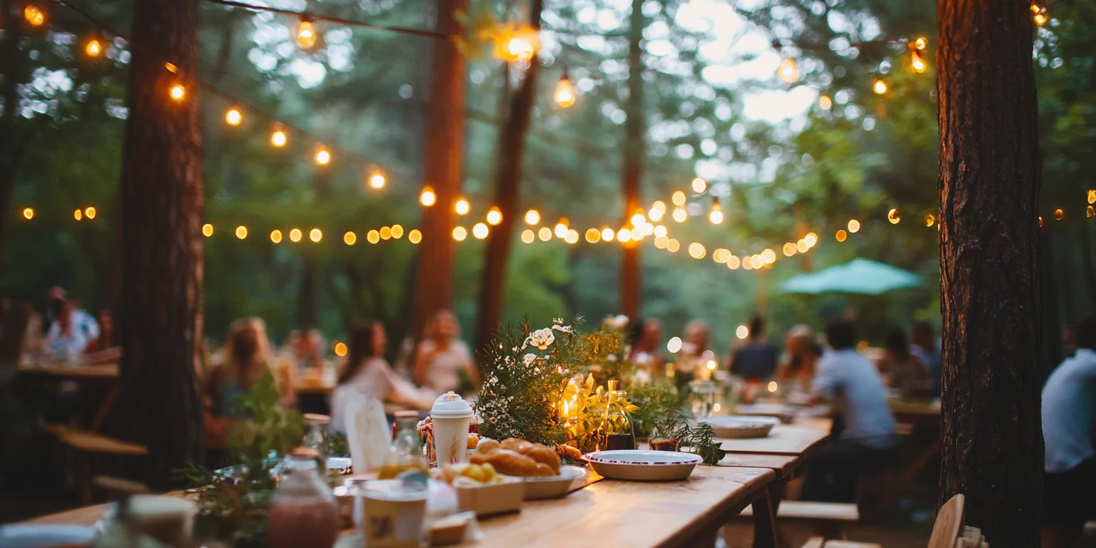 Outdoor forest celebration