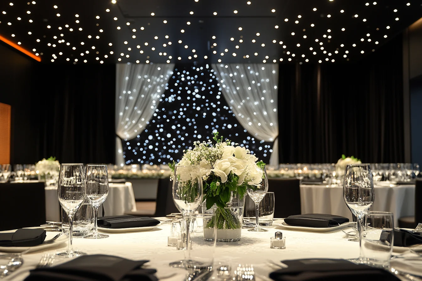 Black And White Wedding Table Decor