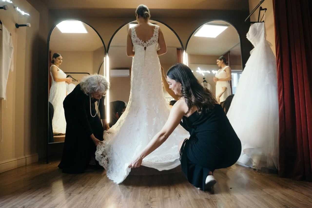 Bridal dress fitting