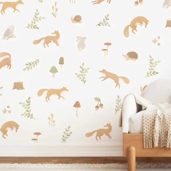Project Nursery Woodland Animal Fabric Wall Decals